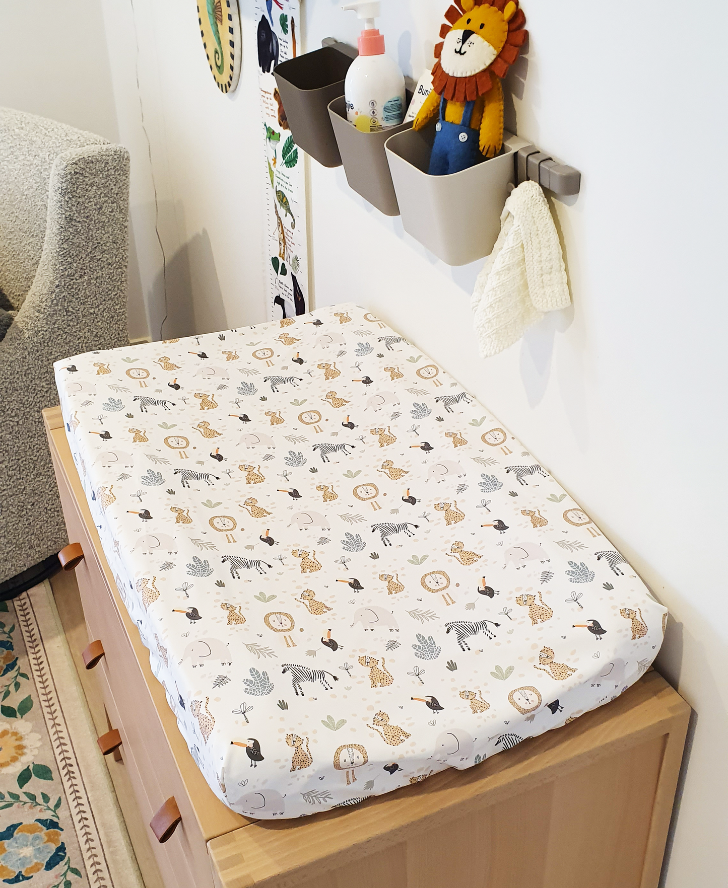 Wild Safari Wipeable Change Mat Cover