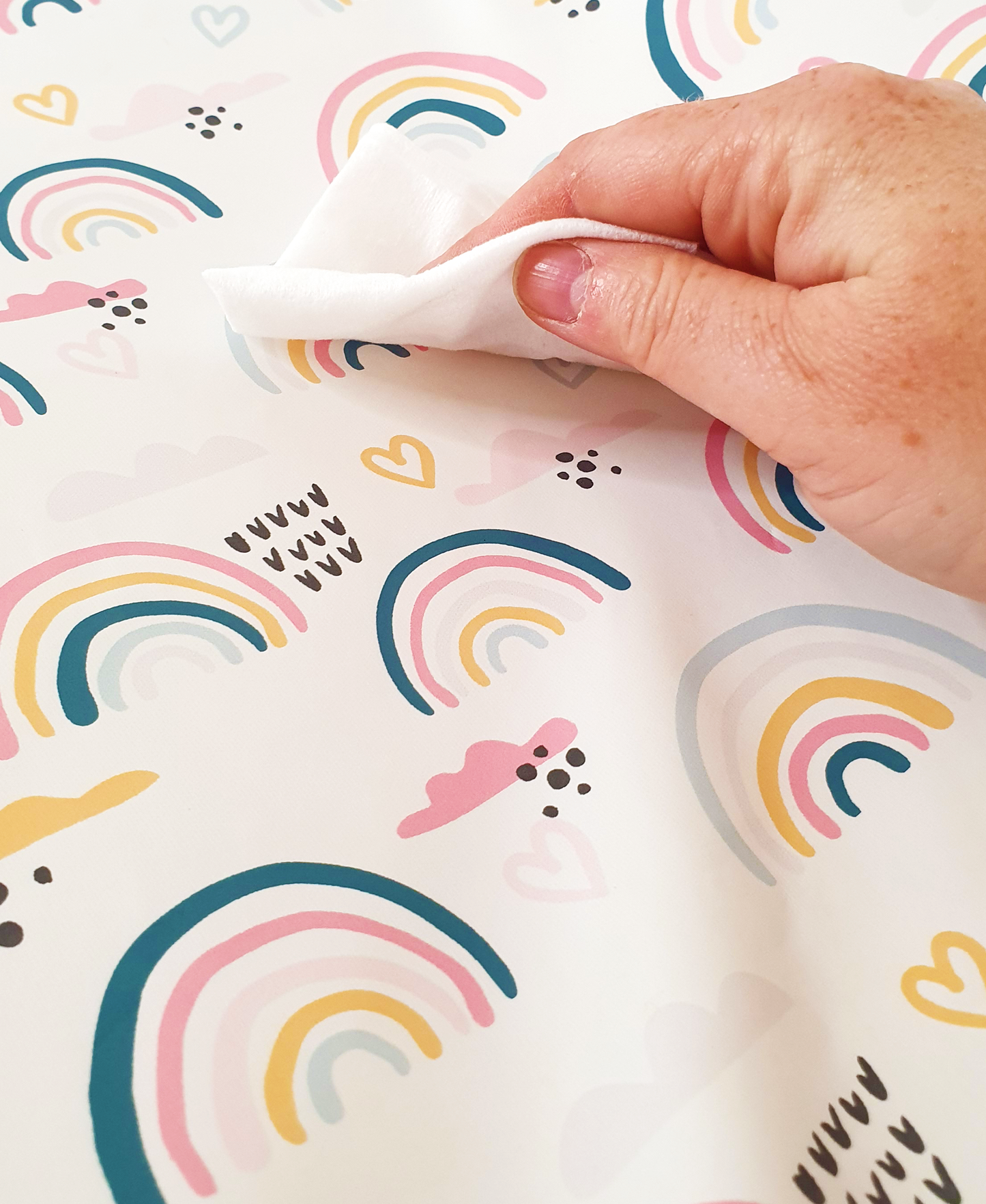 Over The Rainbow Wipeable Change Mat Cover